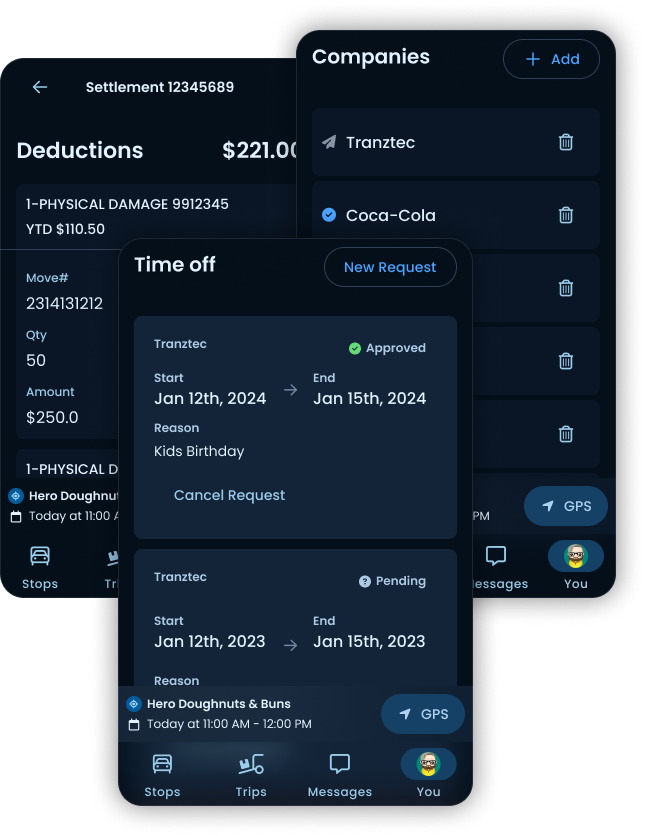 Settings screen