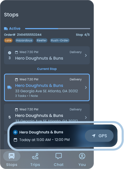 Stops screen